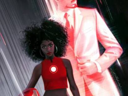 Riri Williams y Tony Stark.