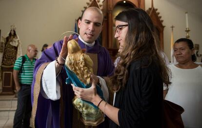 Erick Alvarado, vicario de la parroquia Divina Misericordia de Managua.