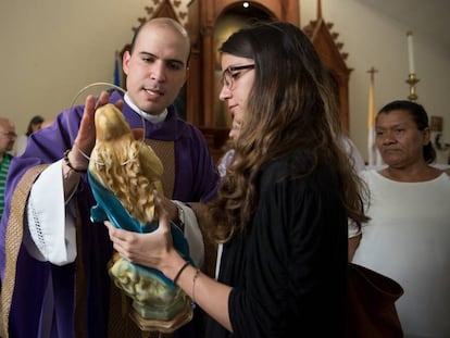 Erick Alvarado, vicario de la parroquia Divina Misericordia de Managua.