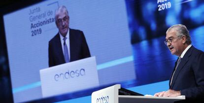 José Bogas, consejero delegado de Endesa, en la junta de accionistas de 2019.