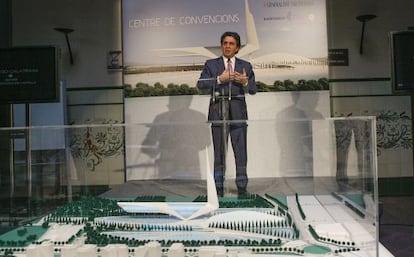 El arquitecto Santiago Caltrava, durante la presentaci&oacute;n del proyecto en 2008. 