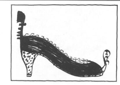 Un esbozo del zapato de 'Miss Liberty' que forma parte del proyecto 'Honeymoon' de Antoni Miraldi.