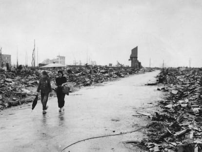 Imatge presa el 8 de setembre de 1945 del que quedava d'Hiroshima.