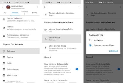 Cómo desactivar la 'voz alta' en el Asistente de Google.