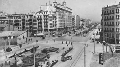 La Gran Via de Valencia en 1960.