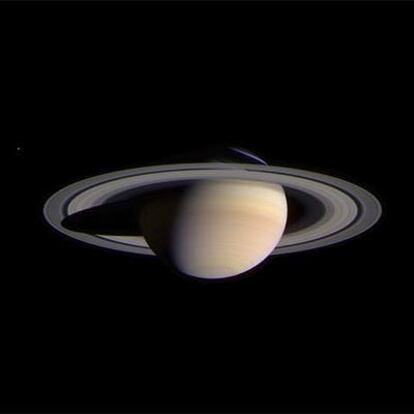 Imagen de Saturno tomada por la <i>Cassini-Huygens</i> el 9 de febrero cuando se encontraba a 70 millones de kilómetros del planeta. 

/ NASA