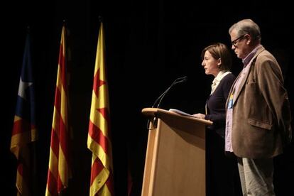 Forcadell i Jaume Marfany (vicepresident de l'ANC) a l'acte d'avui
