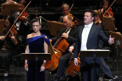 La soprano Corinne Winters y el tenor Piotr Beczała, el jueves en el Teatro Real.