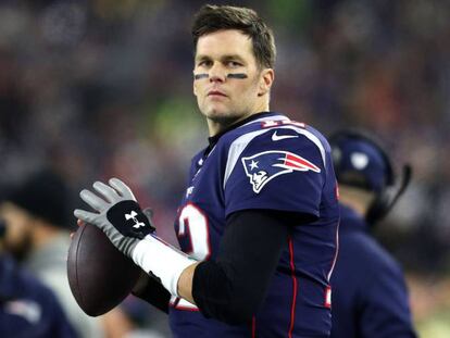 Tom Brady, en un partido con los New England Patriots de fútbol americano.