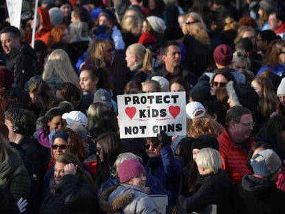 Manifestación March For Our Lives contra la violencia armada en Washington, DC, EEUU 