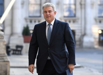 El ministro para Irlanda del Norte, Brandon Lewis, en una imagen de archivo, en Londres.