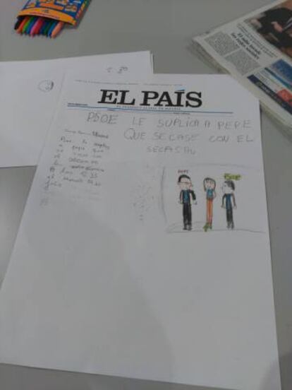 Una de las portadas de los niños.