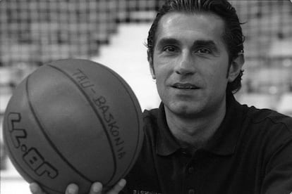 Sergio Scariolo en su primera campaña con el Baskonia en 1.999