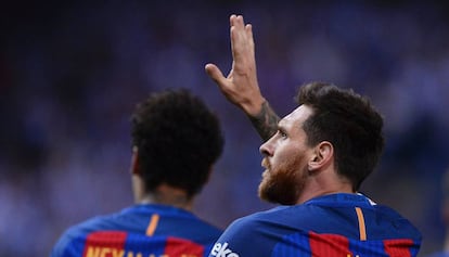 Messi i Neymar, en l'últim partit del Barça davant l'Alabès.