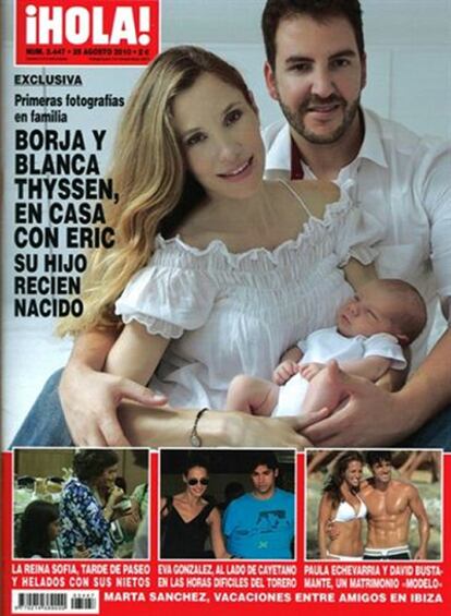 Portada de la revista <i>¡Hola!</i> del 25 de agosto de 2010