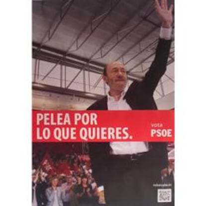 El cartel electoral de Rubalcaba