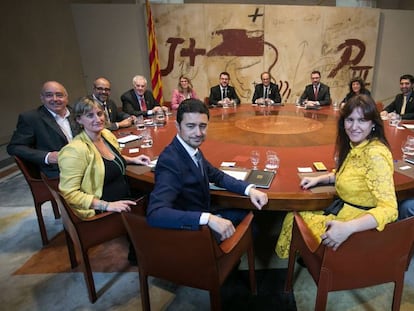Primera reunión del Ejecutivo catalán, tras la toma de posesión
 