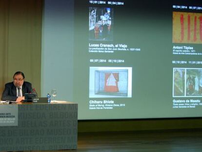 El director del Bellas Artes, Javier Viar, en la presentaci&oacute;n de la nueva temporada.