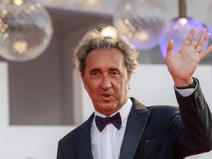 Paolo Sorrentino, a su llegada a la proyección de su película en la Mostra de Venecia, este jueves.