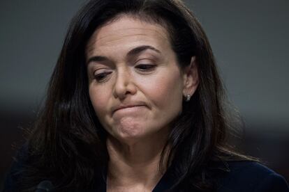 Sandberg cuando testificó frente al Senado el pasado mes de septiembre.