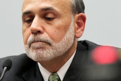 El presidente de la Reserva Federal de Estados Unidos, Ben Bernanke, durante su comparecencia en el Capitolio.