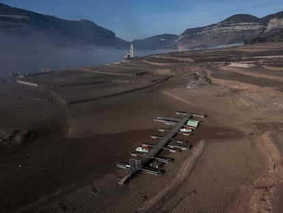 Vista del pantano de Sau, en Cataluña.