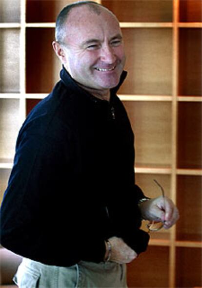 Phil Collins, ayer en Barcelona.
