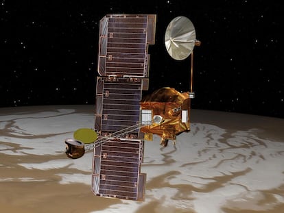 Imagen de la sonda Mars Odyssey de la NASA