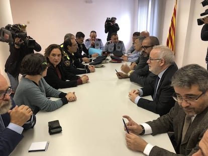 Mayor Ada Colau and regional interior chief Miquel Buch met to discuss the raid.