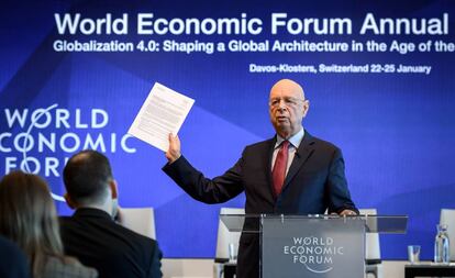 El fundador del Foro Económico Mundial, Klaus Schwab, el pasado 15 de enero. 