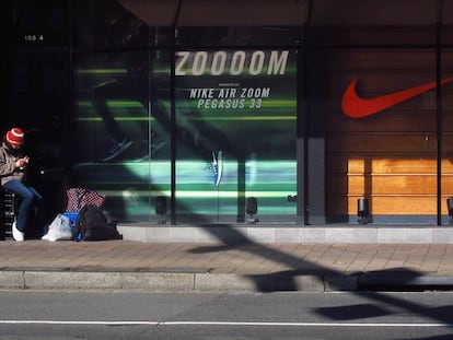 La fachada de una tienda de Nike en Sidney (Australia), este martes.