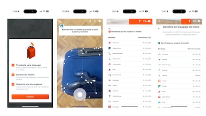 Kayak permite escanear la maleta con la cámara del móvil para medir sus dimensiones.