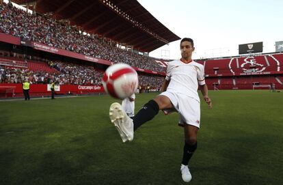 Jesús Navas, en su presentación.