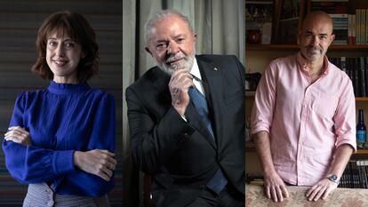 Irene Vallejo, Luiz Inácio Lula da Silva y Eduardo Sacheri.