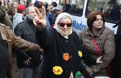 Hebe de Bonafini, ayer en Buenos Aires.