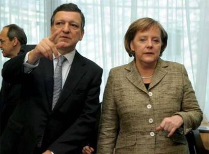 Merkel y Barroso, esta mañana en Bruselas.