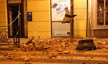 Aspecto de una de las calles de Melilla tras el terremoto.