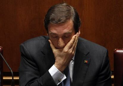 Portuguese Prime Minister Pedro Passos Coelho during a no-confidence session at the parliament in Lisbon last week.