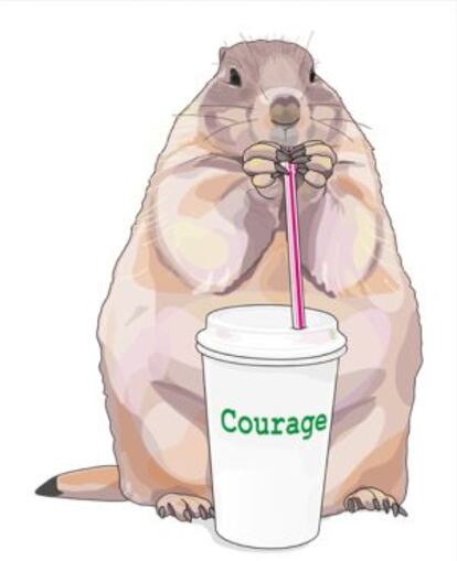 'Courage' (2011). 47x37cm. Pigmentos minerales sobre papel de algodón.