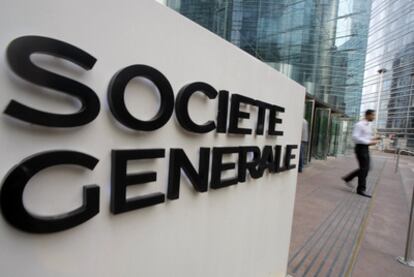 Fachada de la sede social de Société Générale en París.
