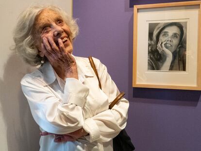 La escritora mexicana Elena Poniatowska en el Museo del Estanquillo el 16 de junio de 2023.