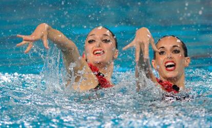 Ona Carbonell y Andrea Fuentes, en los Europeos.
