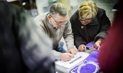 Asamblea de Podemos en Sabadell, en noviembre de 2014.