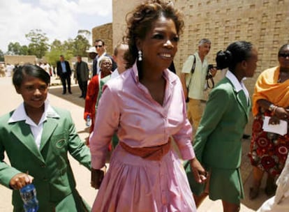 Oprah Winfrey, en la inauguración de su colegio para niñas pobres en Johannesburgo.