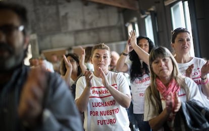 Treballadors de Panrico en una assemblea l'any passat.