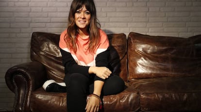 Vanesa Mart&iacute;n en la sede de Warner Music en Madrid, esta semana.