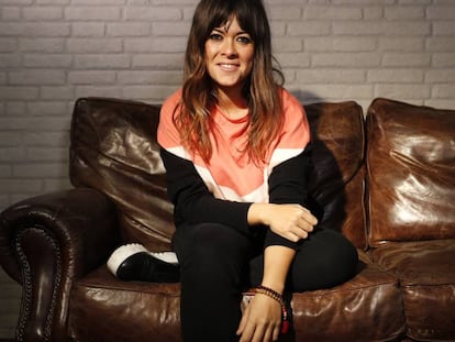 Vanesa Mart&iacute;n en la sede de Warner Music en Madrid, esta semana.