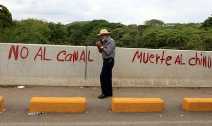 Protesta por el proyecto chino del Canal de Nicaragua.