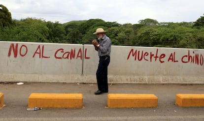 Protesta por el proyecto chino del Canal de Nicaragua.