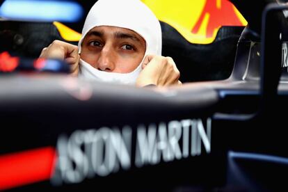 Ricciardo, durante la práctica en Montecarlo.